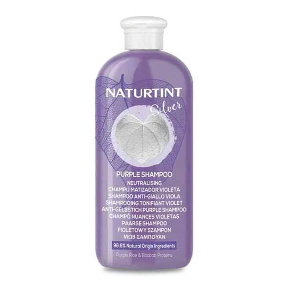 Naturtint Silver Purple Sarı ve Gri Saçlar için Şampuan 330ML ürün görseli 1