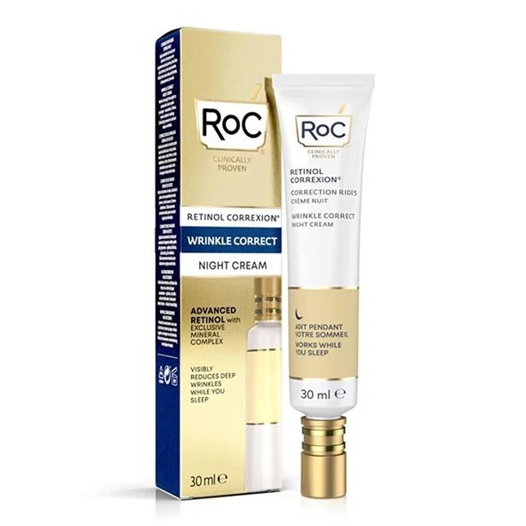 Roc Retinol Correxion Wrinkle Correct Yaşlanma Karşıtı Gece Bakım Kremi 30ML ürün görseli 1