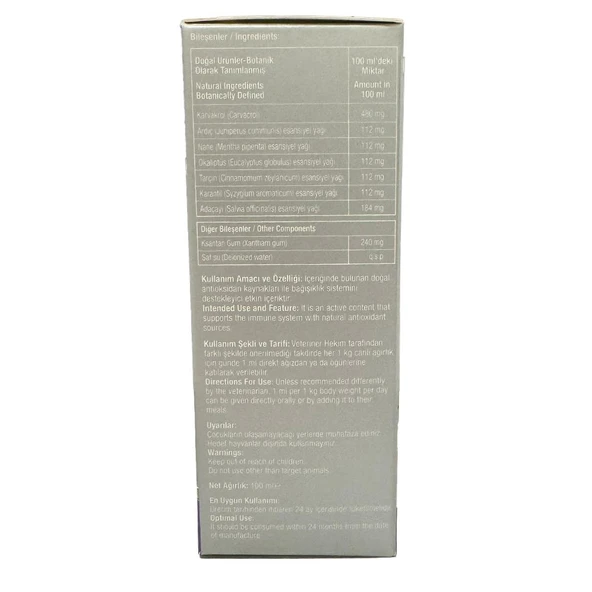 Bactesil Köpekler için Bağışıklık Sistemi ve Tüy Güçlendirici Esansiyel Yağ 100ML - 3