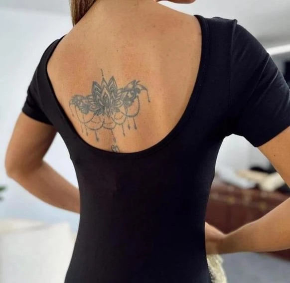 Kadın Kısa Kollu Sırt Dekolte Detay önü çift Yırtmaçlı Viskon Elbise - Resim 2