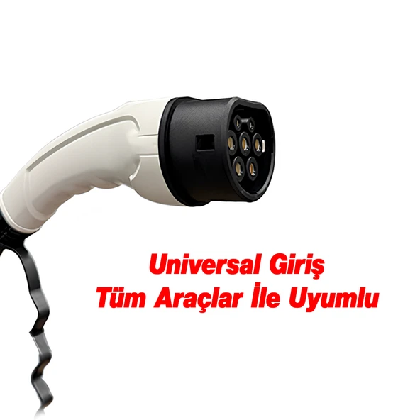 (3 Metre) Araç Şarj Kablosu 22 kW 3 Faz Type-2 Soket Elektrikli Çift taraflı Soketli Tak Çıkart - Resim 4