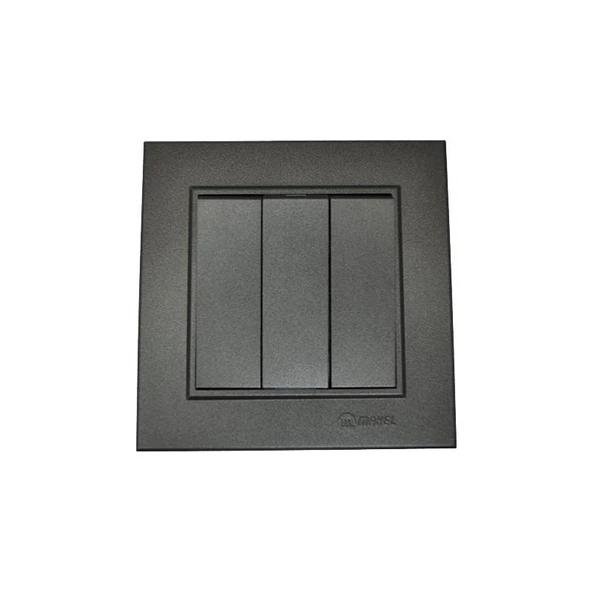 Makel  Karea Üç Tuşlu Anahtar (Füme) ürün görseli 1