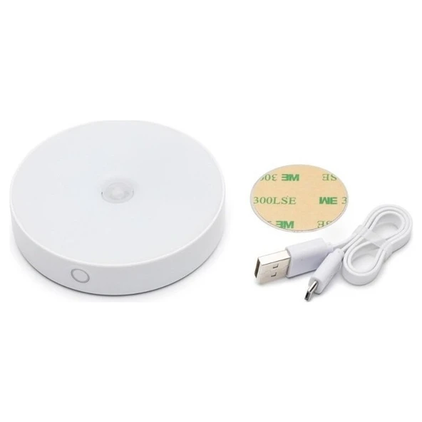 Cata CT-5180 Sensörlü Mıknatıslı LED Işık - 0.6W, Günışığı, Enerji Tasarruflu, 8.3x8.3x2 cm, ABS Gövde, USB ile Şarj Edilebilir, E27 Duy ürün görseli 1