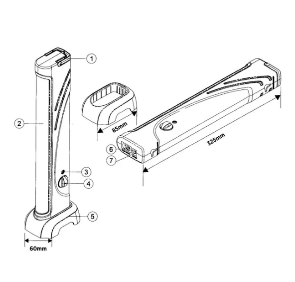 Cata İznik 80 Ledli Dimmerli Işıldak CT-9940, Şarj Edilebilir Acil Durum Aydınlatma - Resim 4