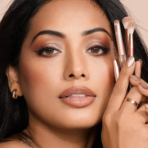 Real Techniques RT-9960 New Nude Limited Edition Günlük Göz Makyaj Fırça Seti - Resim 4