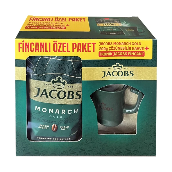 Jacobs Monarch Gold 200 gr İkonik Jacobs Fincanlı Set ürün görseli