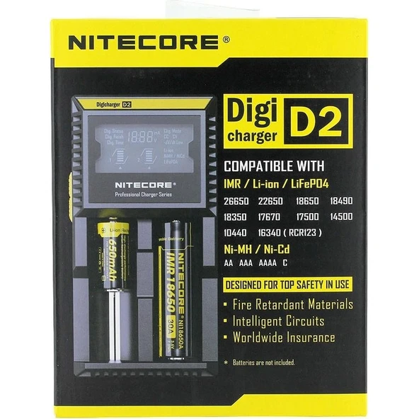 Nitecore D2 Pil Şarj Aleti ürün görseli 1