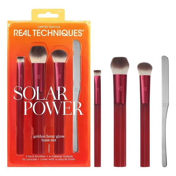 Real Techniques RT-021561 Solar Power Golden Hour Limited Edition Makyaj Fırça Seti - Resim 2