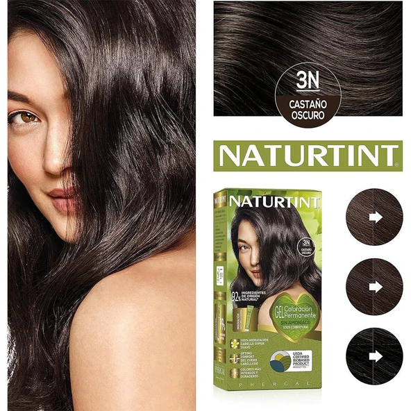 Naturtint 3N Koyu Kestane Doğal Saç Boyası 170ML - Resim 2