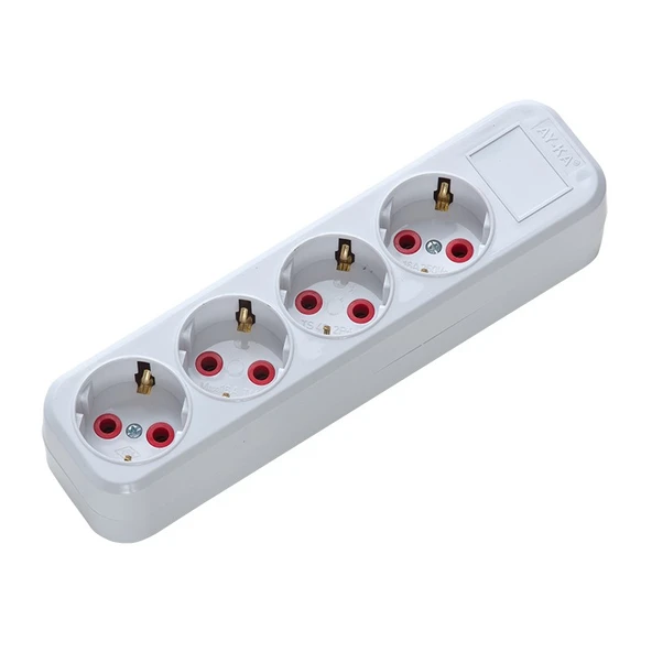 Ayka 4'Lü Topraklı Grup Priz Gold Kablosuz ürün görseli 1