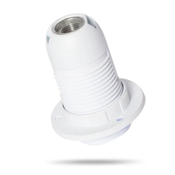 İthal Bakalit E14 Abajur Duy Tam Diş Beyaz ürün görseli 1