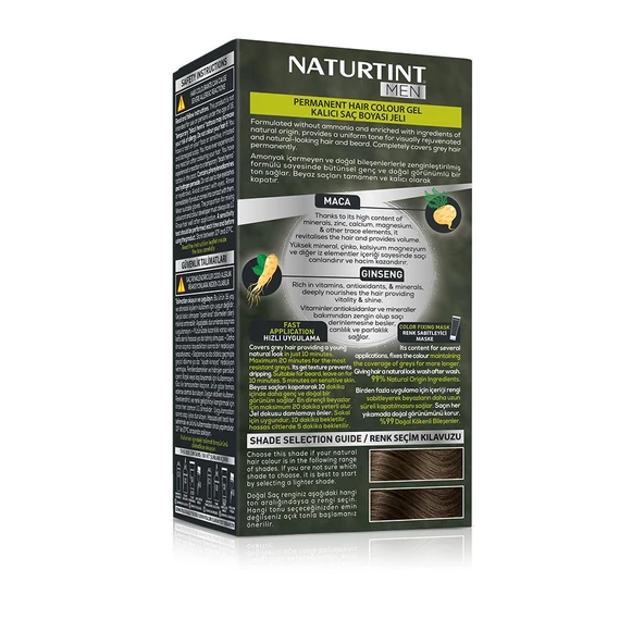 Naturtint Men 6N Koyu Sarı Erkekler için Doğal Saç Boyası 170ML - Resim 3