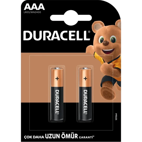 Duracell Alkalin AAA İnce Kalem Piller 2’li paket
