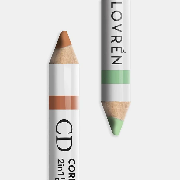 Lovren CD 2in1 Yeşil ve Kırmızı Kapatıcı Kalem - Resim 2