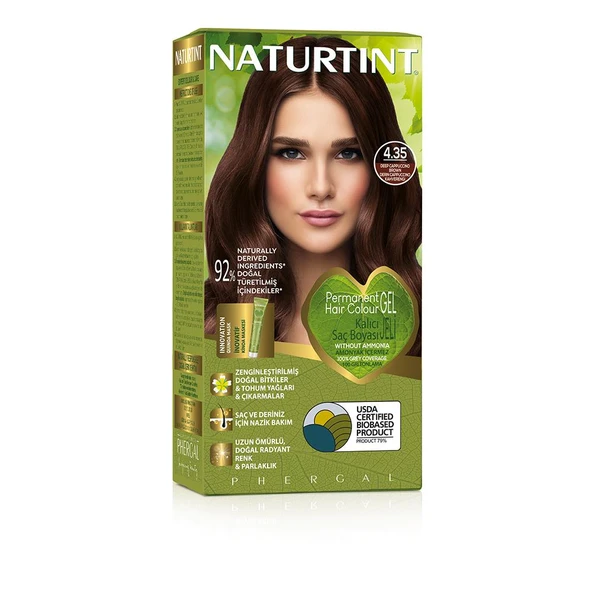 Naturtint 4.35 Yoğun Capuchino Doğal Saç Boyası 170ML ürün görseli 1