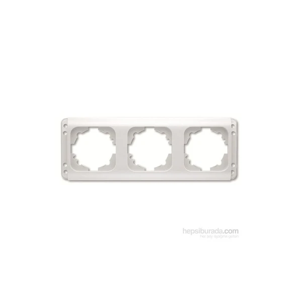 Viko Kardelen Beyaz Üçlü Çerçeve -Beyaz 90511923