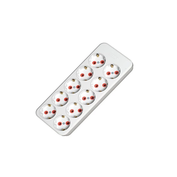 Ayka 10'Lu Topraklı Grup Priz (Kablosuz)