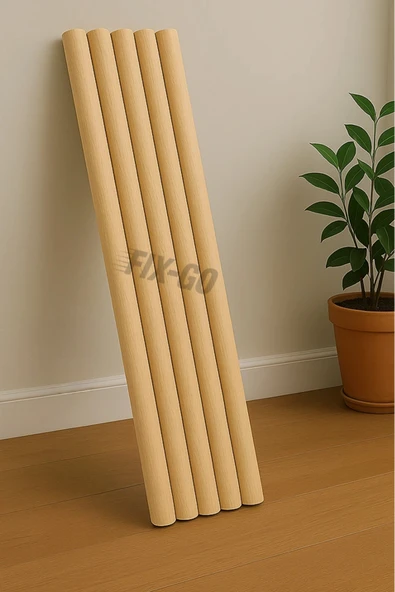 20 cm Uzun 25 mm Kalın Ahşap Pürüzsüz Yuvarlak Çubuk, Çok Amaçlı, Sağlam, Hobi Çubuğu - 1