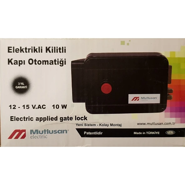 Mutlusan Elektrikli Kilitli Anahtarlı Kapı Otomatiği