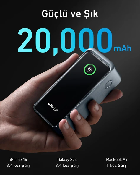 Anker 735 PowerCore 20K Powerbank  A1336 Siyah - 4