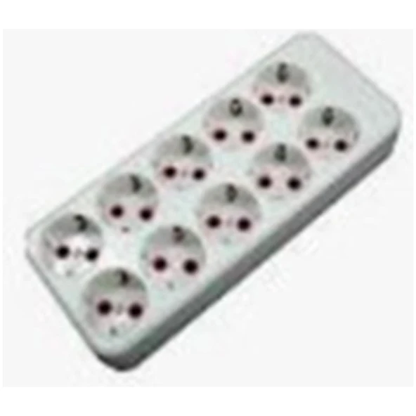 Mutlusan 10lı Topraklı Grup Priz ( 001 170 110001 00 00) ürün görseli 1