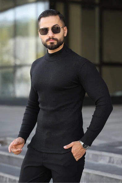 ribac 5'li Paket Yarım Boğazlı Erkek Kazak - Resim 4