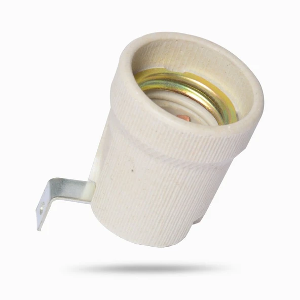 Haksat L Ayaklı Üniversal Porselen E27 Duy ürün görseli 1