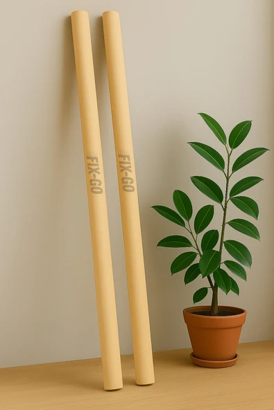 120cm Uzun 35mm Kalın Ahşap Pürüzsüz Yuvarlak Çubuk 2 Adet, Çok Amaçlı, Sağlam, Hobi Çubuğu - 1