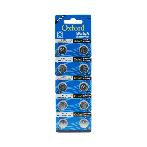 Oxford Ag13 Lr44 Sr1154 Alkaline Düğme Pil 10 Adet ürün görseli