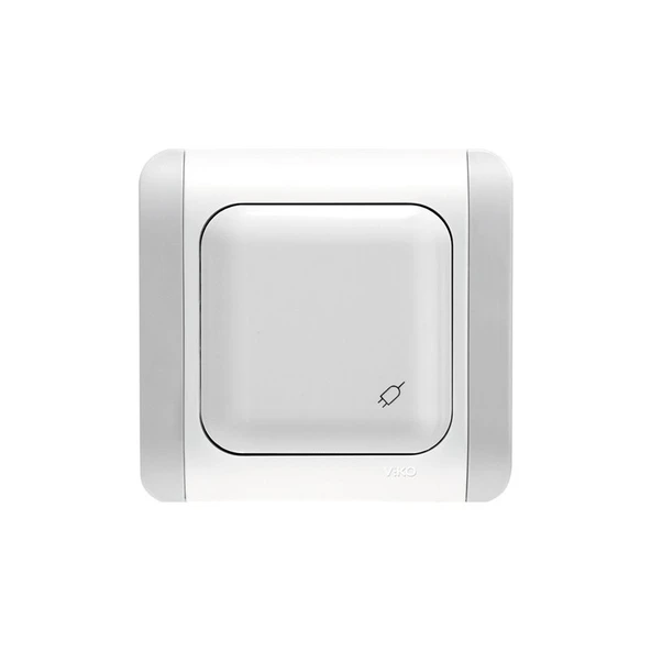 Viko Kardelen Beyaz Kapaklı Topraklı Priz Çocuk Korumalı - Beyaz 90511312 ürün görseli 1