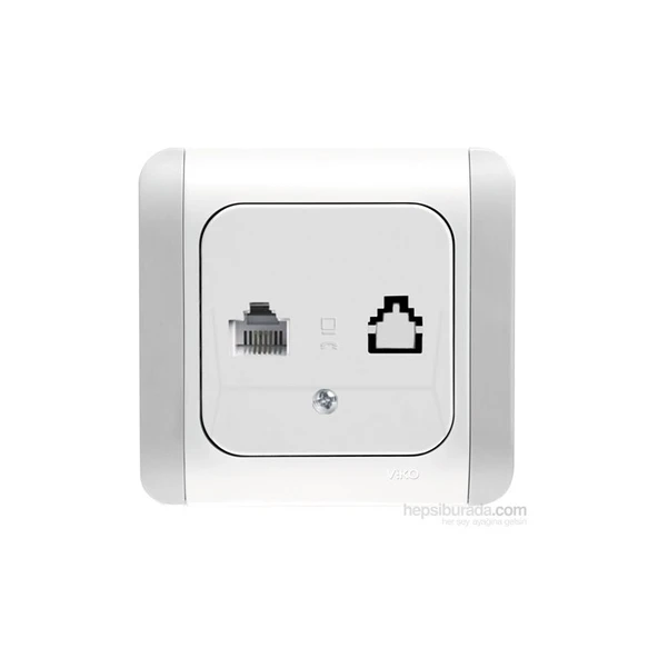 Viko Kardelen Beyaz Teklı Nümeris Kordonlu Cat3-Beyaz 90511313 ürün görseli 1