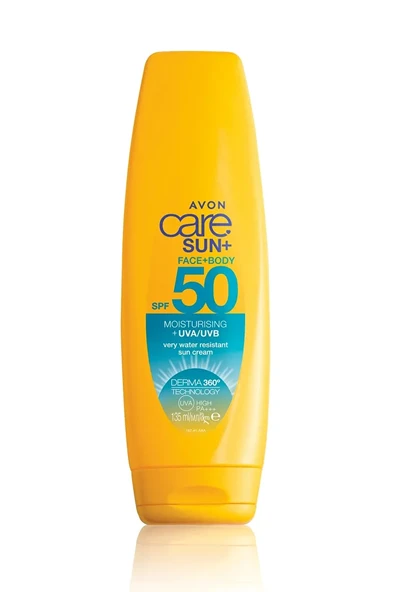 AVON  CARE  SUN+ FACE & BODY SPF50 MOISTURISING SUN CREAMS 135 ML