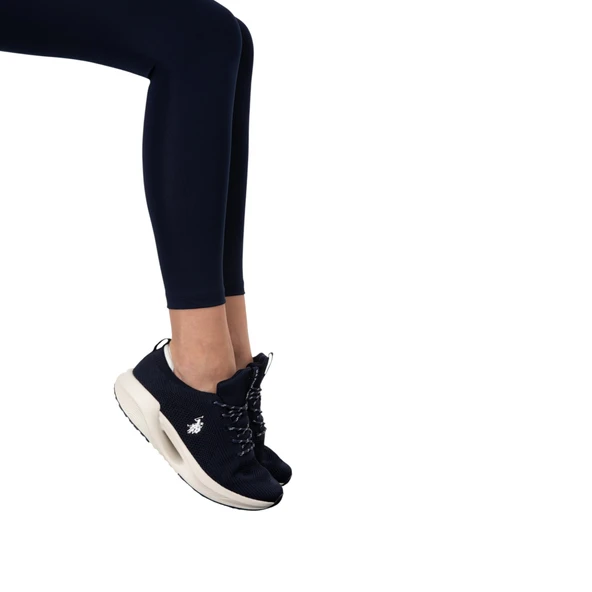 Kadın Lacivert Yüksek Bel Spor Tayt - Resim 8