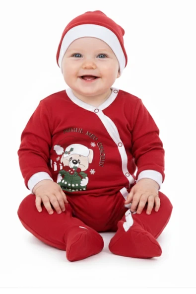 Unisex Bebe Tulum Noellik Baskılı - 1