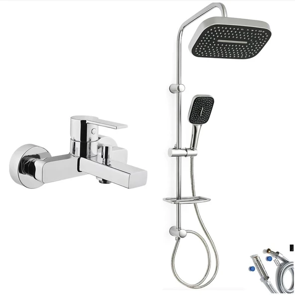 Artema Flo S Banyo Bataryası + Doppo Prime Lux Tepe Duş Sistemi ürün görseli