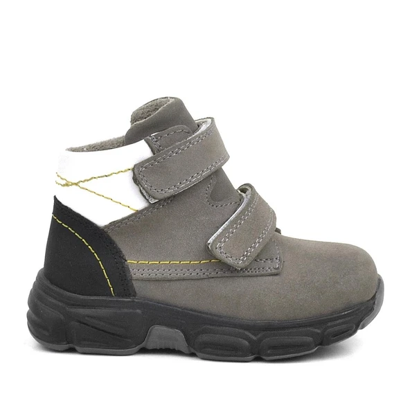 Rakerplus Hakiki Deri Gri Nubuk Bebek Spor Bot Ayakkabı - Resim 2