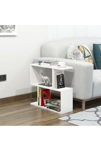 Decormet Lale Yan Sehpa Beyaz - Resim 8