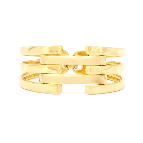 Altın Kaplama 2 Sırda Kaburga Kelepçe KB-127 ürün görseli