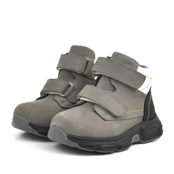 Rakerplus Hakiki Deri Gri Nubuk Bebek Spor Bot Ayakkabı - Resim 3