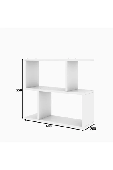 Decormet Lale Yan Sehpa Beyaz - Resim 5