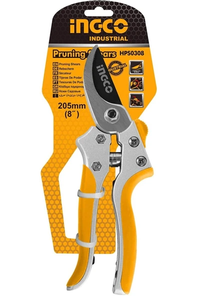Ingco Paslanmaz Çelik Bağ Makası 205 mm(8") HPS0308 - 2