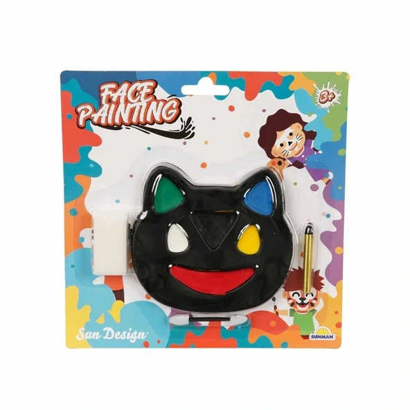 Nessiworld 2591 SUN-RST-SDN-YÜZ BOYASI 1 KALEMLİ 6 RENKLİ KEDİ ŞKL KRTL ürün görseli