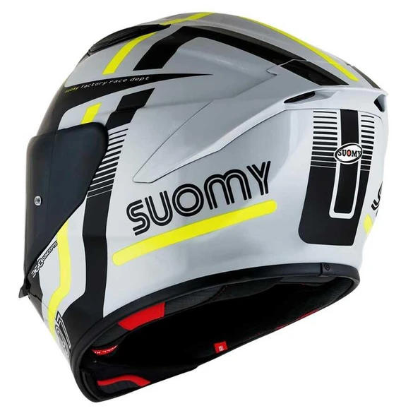 SUOMY TRACK-1 KASK NINETY SEVEN GREY-YELLOW - Resim 3