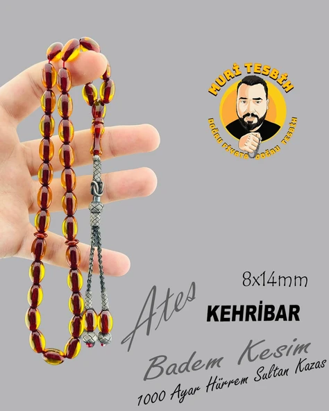 1000 AYAR HÜRREM SULTAN KAZAS ÇUBUK ATEŞ KEHRİBAR BADEM KESİM 9X14 - 4