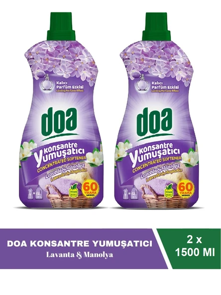 Doa Konsantre Çamaşır Yumuşatıcı Lavanta Manolya 1500 Ml x 2 Adet