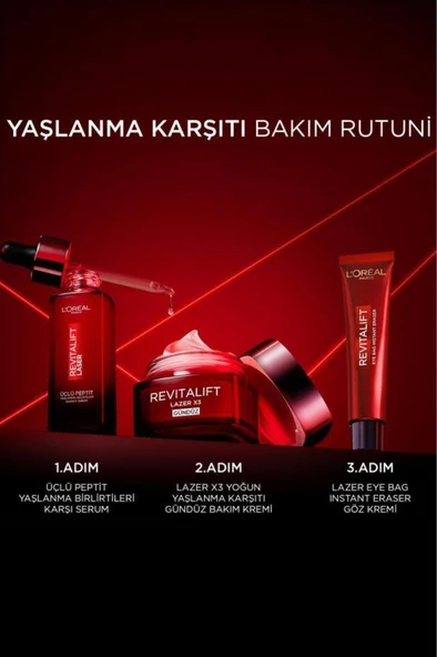 Loreal Paris Revitalift Lazer Eyebag Instant Eraser Göz Altı Torba Görünümüne Karşı Etkili Göz Kremi 15ml - Resim 8