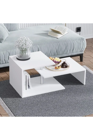 Decormet Dilek Orta Sehpa Beyaz - Resim 6