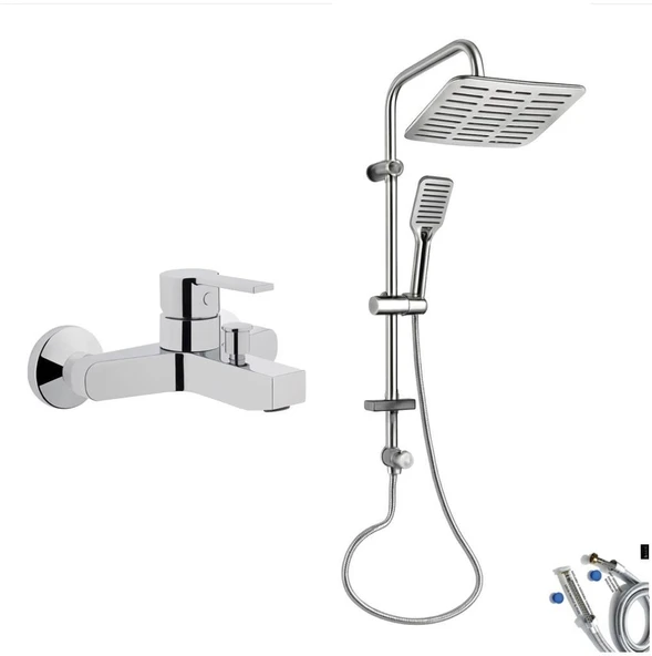 Artema Fold S Banyo Bataryası + Doppo Siena Lux Tepe Duş Sistemi ürün görseli 1