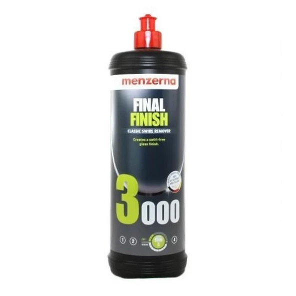 Menzerna HEDİYELİ Set 1000ML 1000 PASTA- 3000 HARE CİLA - 1 ADET POLİSAJ SÜNGERİ HEDİYE - Resim 3