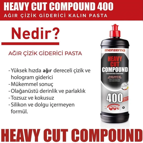 MENZERNA YENİ 400 Ağır Çizik Giderici Kalın Pasta - 1 Kg - Resim 2